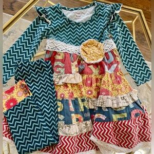 Girls Mustard Pie Dress Set 2/3